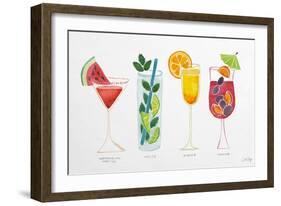 Summer Drinks-Cat Coquillette-Framed Giclee Print