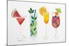 Summer Drinks-Cat Coquillette-Mounted Giclee Print