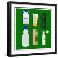 Summer Essentials-Claire Huntley-Framed Giclee Print