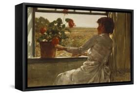 Summer Evening, 1886-Childe Hassam-Framed Stretched Canvas