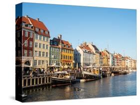 Summer Evening at Nyhavn Harbour, Copenhagen, Denmark, Scandinavia, Europe-Jean Brooks-Stretched Canvas