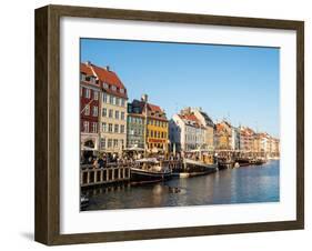 Summer Evening at Nyhavn Harbour, Copenhagen, Denmark, Scandinavia, Europe-Jean Brooks-Framed Photographic Print