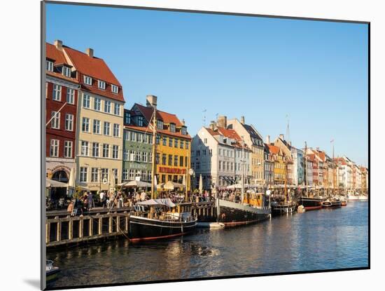 Summer Evening at Nyhavn Harbour, Copenhagen, Denmark, Scandinavia, Europe-Jean Brooks-Mounted Photographic Print