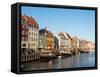 Summer Evening at Nyhavn Harbour, Copenhagen, Denmark, Scandinavia, Europe-Jean Brooks-Framed Stretched Canvas