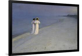 Summer Evening at Skagen (Anna Ancher and Marie Kroyer on the Beach at Skagen), 1893-Peter Severin Kroyer-Framed Giclee Print