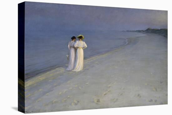 Summer Evening at Skagen (Anna Ancher and Marie Kroyer on the Beach at Skagen), 1893-Peter Severin Kroyer-Stretched Canvas