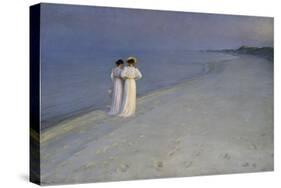 Summer Evening at Skagen (Anna Ancher and Marie Kroyer on the Beach at Skagen), 1893-Peter Severin Kroyer-Stretched Canvas