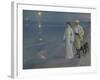 Summer Evening at Skagen Beach – The Artist and his Wife-Peter Severin Kroyer-Framed Giclee Print