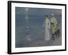 Summer Evening at Skagen Beach – The Artist and his Wife-Peter Severin Kroyer-Framed Giclee Print