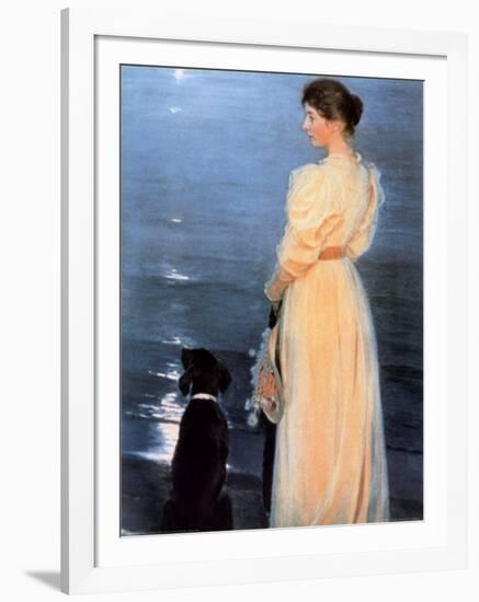 Summer Evening at Skagen-Peder Severin Kröyer-Framed Art Print