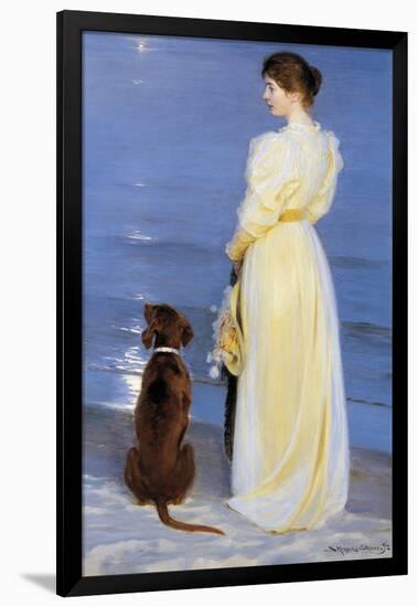 Summer Evening at Skagen-Peter Severin Kroyer-Framed Giclee Print