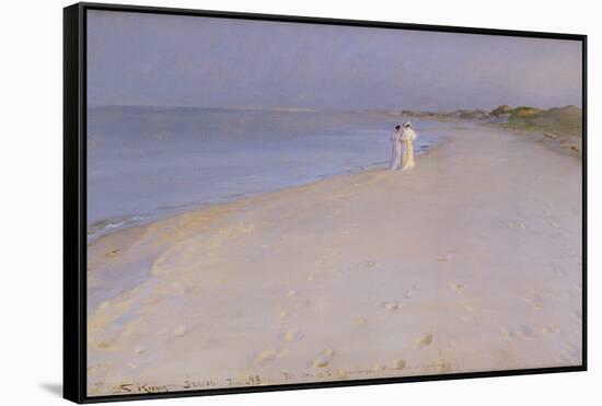 Summer Evening at the South Beach, Skagen, 1893-Peder Severin Kröyer-Framed Stretched Canvas