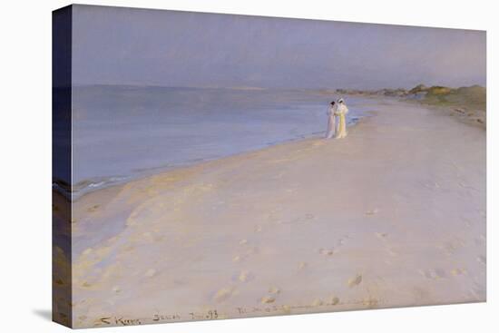 Summer Evening at the South Beach, Skagen, 1893-Peder Severin Kröyer-Stretched Canvas