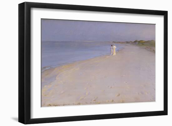 Summer Evening at the South Beach, Skagen, 1893-Peder Severin Kröyer-Framed Giclee Print