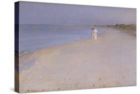 Summer Evening at the South Beach, Skagen, 1893-Peder Severin Kröyer-Stretched Canvas