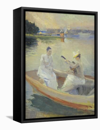 Summer Evening, Borga Harbour, 1889-Albert Edelfelt-Framed Stretched Canvas
