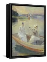 Summer Evening, Borga Harbour. 1889-Albert Edelfelt-Framed Stretched Canvas