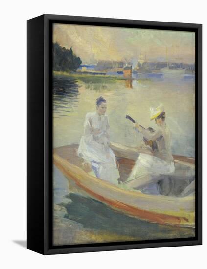 Summer Evening, Borga Harbour. 1889-Albert Edelfelt-Framed Stretched Canvas
