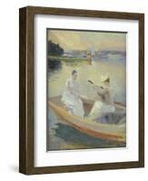Summer Evening, Borga Harbour. 1889-Albert Edelfelt-Framed Giclee Print