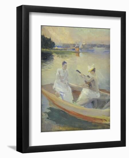 Summer Evening, Borga Harbour. 1889-Albert Edelfelt-Framed Giclee Print