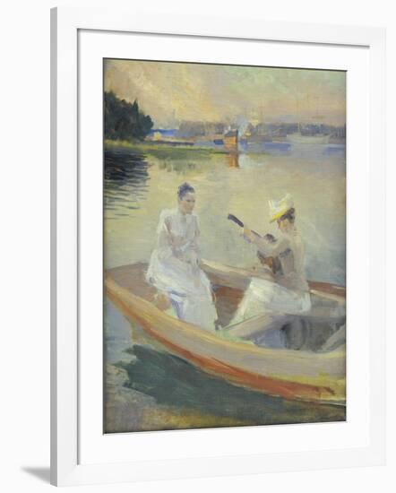 Summer Evening, Borga Harbour. 1889-Albert Edelfelt-Framed Giclee Print