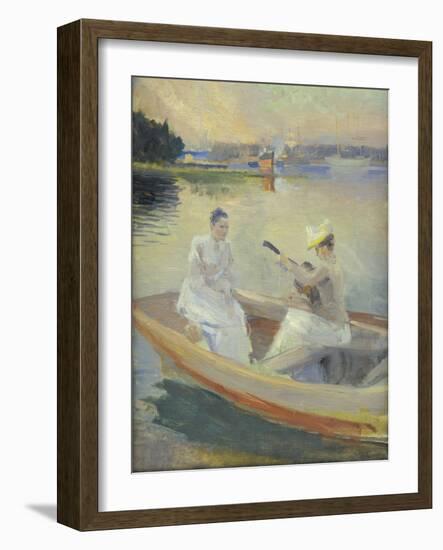 Summer Evening, Borga Harbour. 1889-Albert Edelfelt-Framed Giclee Print