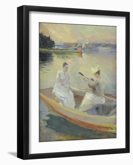 Summer Evening, Borga Harbour. 1889-Albert Edelfelt-Framed Giclee Print