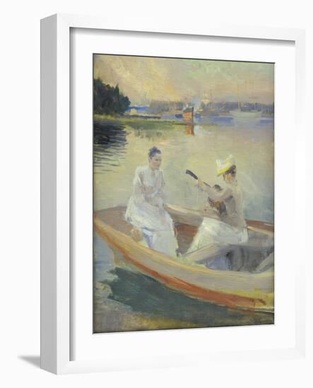 Summer Evening, Borga Harbour. 1889-Albert Edelfelt-Framed Giclee Print