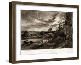 Summer Evening, from Various Subjects of Landscape Characteristic of English Scenery-John Constable-Framed Giclee Print