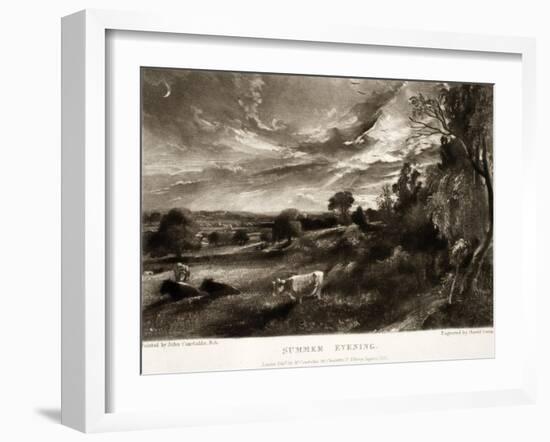 Summer Evening, from Various Subjects of Landscape Characteristic of English Scenery-John Constable-Framed Giclee Print