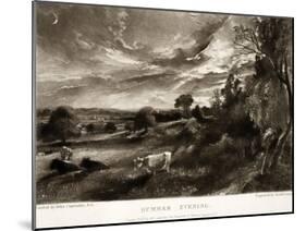 Summer Evening, from Various Subjects of Landscape Characteristic of English Scenery-John Constable-Mounted Giclee Print