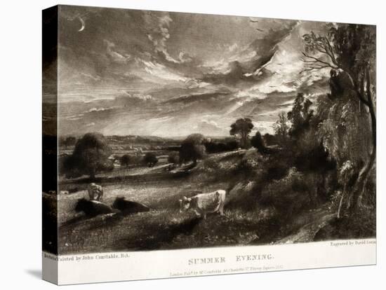 Summer Evening, from Various Subjects of Landscape Characteristic of English Scenery-John Constable-Stretched Canvas