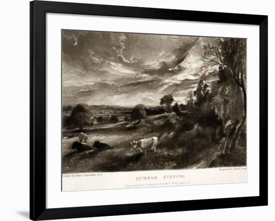 Summer Evening, from Various Subjects of Landscape Characteristic of English Scenery-John Constable-Framed Giclee Print