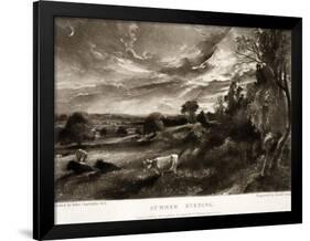 Summer Evening, from Various Subjects of Landscape Characteristic of English Scenery-John Constable-Framed Giclee Print