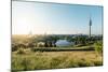 Summer Evening in the Olympic Park, Munich, Bavaria, Germany-Steve Simon-Mounted Photographic Print