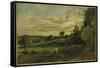 Summer Evening Near East Bergholt, Suffolk-John Constable-Framed Stretched Canvas