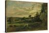 Summer Evening Near East Bergholt, Suffolk-John Constable-Stretched Canvas