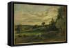 Summer Evening Near East Bergholt, Suffolk-John Constable-Framed Stretched Canvas