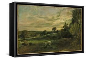 Summer Evening Near East Bergholt, Suffolk-John Constable-Framed Stretched Canvas