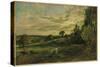 Summer Evening Near East Bergholt, Suffolk-John Constable-Stretched Canvas