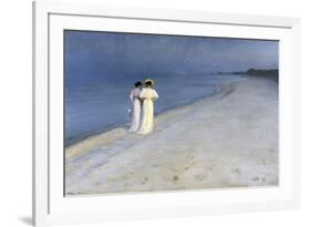 Summer Evening on Skagen's Southern Beach – 1893-Peter Severin Kroyer-Framed Giclee Print