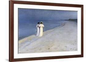 Summer Evening on Skagen's Southern Beach – 1893-Peter Severin Kroyer-Framed Giclee Print