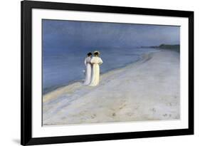 Summer Evening on Skagen's Southern Beach – 1893-Peter Severin Kroyer-Framed Giclee Print