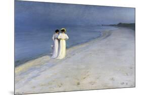 Summer Evening on Skagen's Southern Beach – 1893-Peter Severin Kroyer-Mounted Giclee Print
