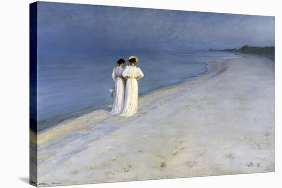 Summer Evening on Skagen's Southern Beach – 1893-Peter Severin Kroyer-Stretched Canvas