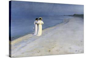 Summer Evening on Skagen's Southern Beach – 1893-Peter Severin Kroyer-Stretched Canvas