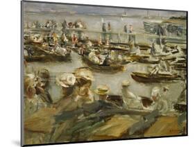 Summer Evening on the Alster-River, Hamburg, Germany, 1909-Max Liebermann-Mounted Giclee Print