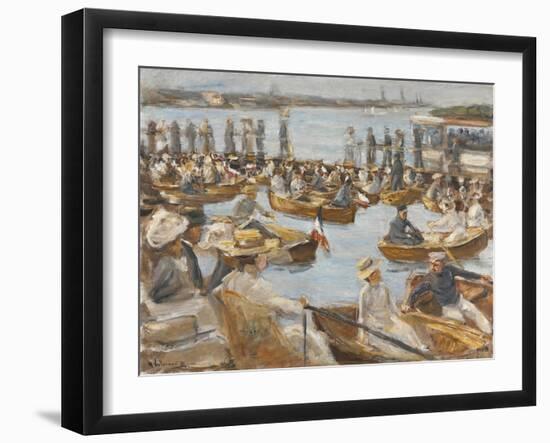 Summer Evening on the Alster-River, Hamburg-Max Liebermann-Framed Giclee Print