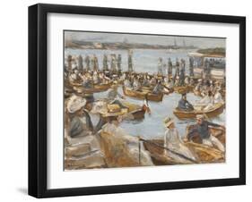 Summer Evening on the Alster-River, Hamburg-Max Liebermann-Framed Giclee Print