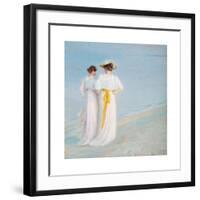Summer Evening on the South Beach of Skagen-Michael Ancher-Framed Premium Giclee Print